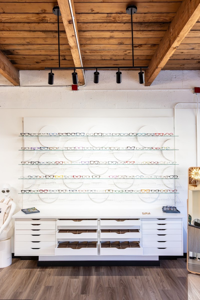 Frame wall display at Opt Eyewear